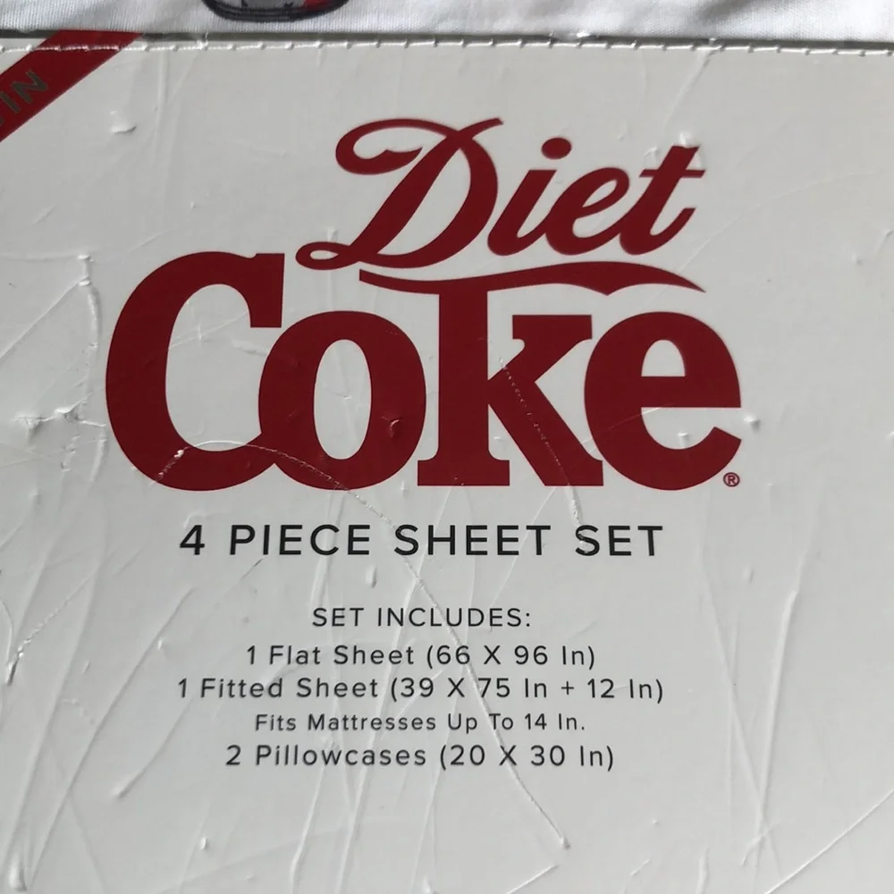 Diet Coke Sheet Set - TWIN - Picture 2 of 8